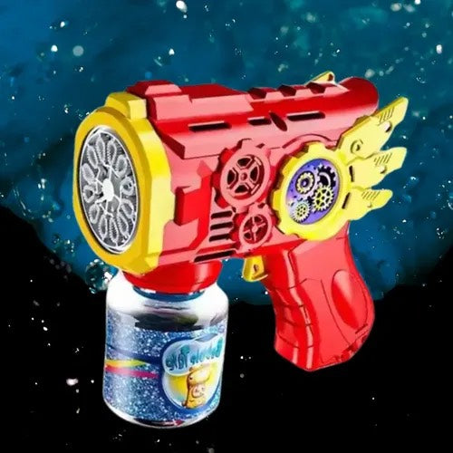 Bubble Gun toy with LED lights & bubble solution bottle