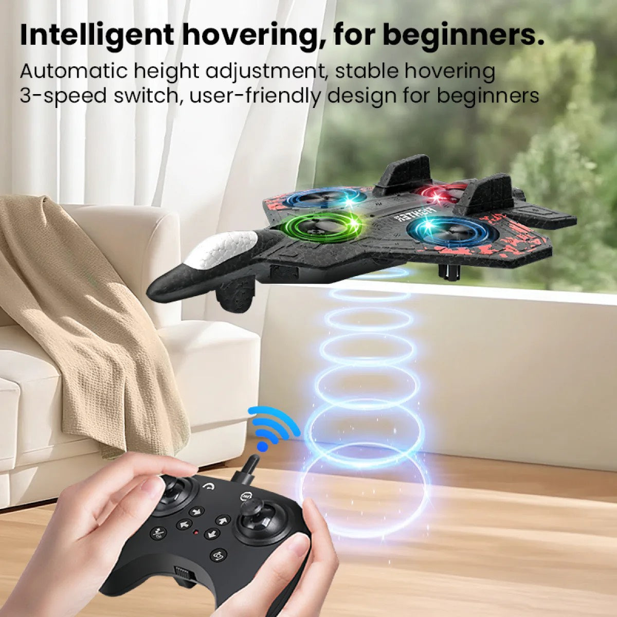 Fighter Jet RC Drone Toy for Kids β LED Lights & Remote Control Aircraft